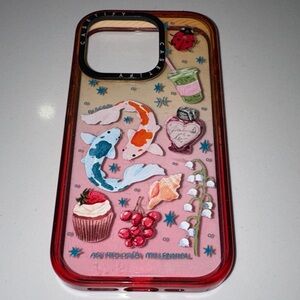 Casetify - Pisces Astrología Millennial “Red and Orange” iPhone 15 Pro Case